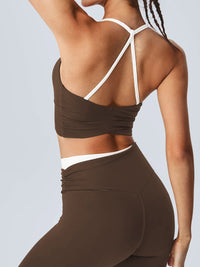 Women Knitted Nylon Yoga Sports Bras Sustainable Yoga Tops - BERLOOK