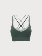 Women Knitted Nylon Yoga Sports Bras Sustainable Yoga Tops - BERLOOK