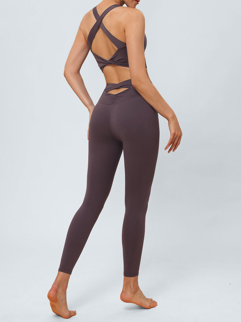Women Knitted Nylon Yoga Sports Bras Sustainable Yoga Tops - BERLOOK