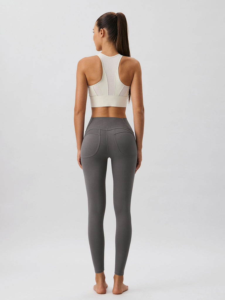 Women Knitted Nylon Yoga Sports Bras Sustainable Yoga Tops - BERLOOK