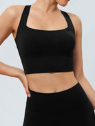 Women Knitted Nylon Yoga Sports Bras Sustainable Yoga Tops - BERLOOK
