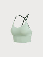 Women Knitted Nylon Yoga Sports Bras Sustainable Yoga Tops - BERLOOK
