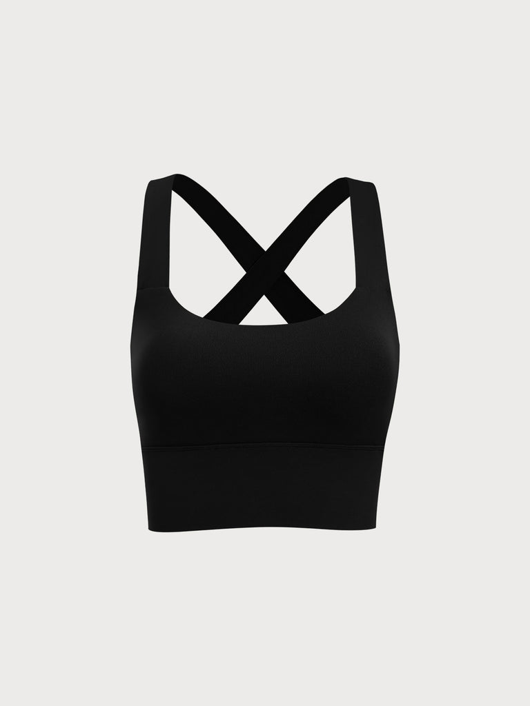 Women Knitted Nylon Yoga Sports Bras Sustainable Yoga Tops - BERLOOK