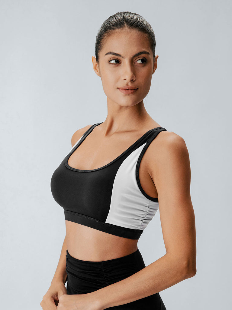 Women Knitted Nylon Yoga Sports Bras Sustainable Yoga Tops - BERLOOK