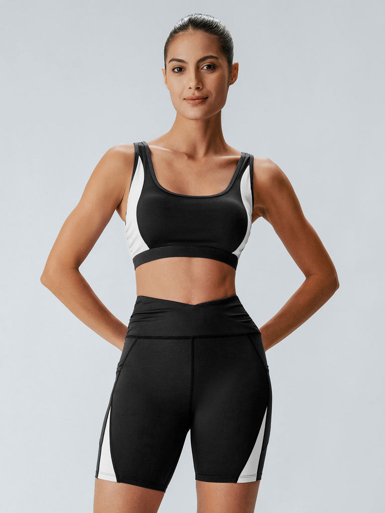 Women Knitted Nylon Yoga Sports Bras Sustainable Yoga Tops - BERLOOK
