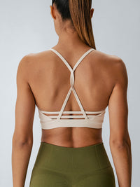 Women Knitted Nylon Yoga Sports Bras Sustainable Yoga Tops - BERLOOK