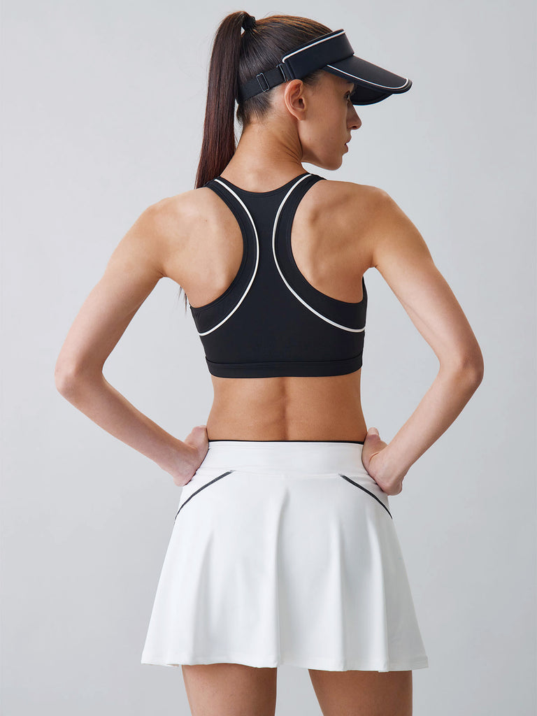 Women Knitted Nylon Yoga Sports Bras Sustainable Yoga Tops - BERLOOK