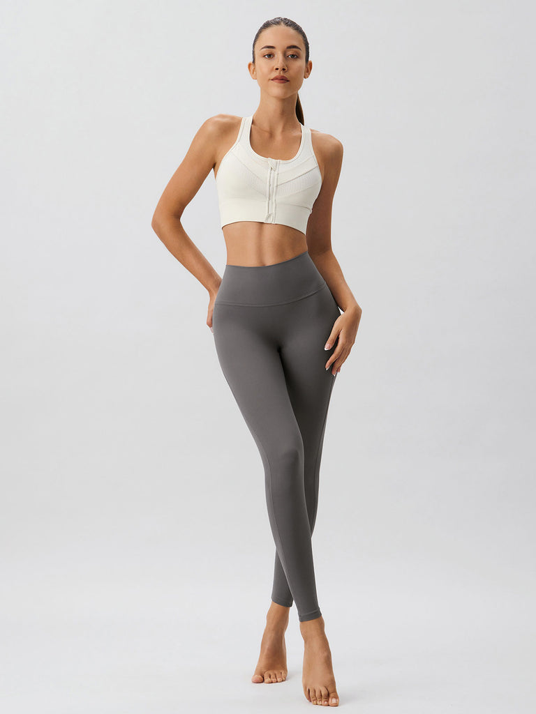 Women Knitted Nylon Yoga Sports Bras Sustainable Yoga Tops - BERLOOK