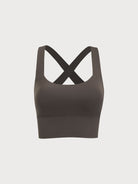 Women Knitted Nylon Yoga Sports Bras Sustainable Yoga Tops - BERLOOK