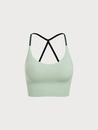 Women Knitted Nylon Yoga Sports Bras Sustainable Yoga Tops - BERLOOK