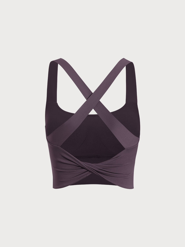 Women Knitted Nylon Yoga Sports Bras Sustainable Yoga Tops - BERLOOK