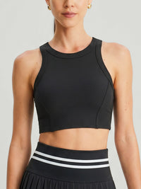 Women Knitted Nylon Yoga Sports Bras Sustainable Yoga Tops - BERLOOK