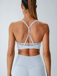 Women Knitted Nylon Yoga Sports Bras Sustainable Yoga Tops - BERLOOK