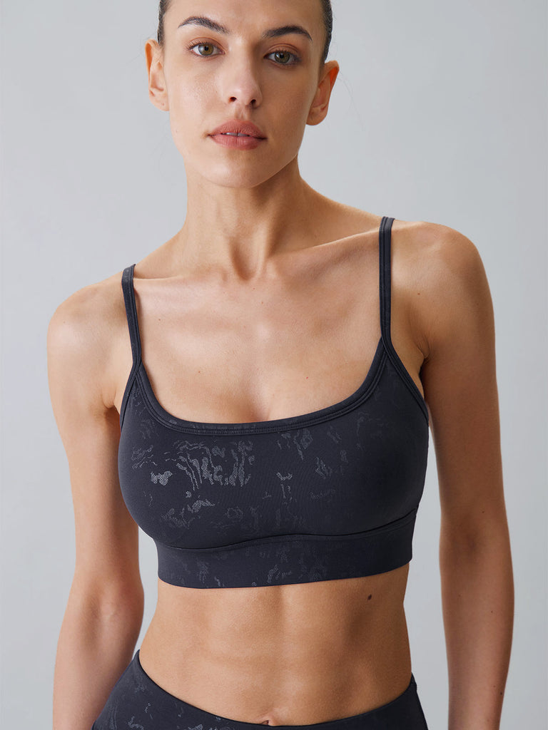 Women Knitted Nylon Yoga Sports Bras Sustainable Yoga Tops - BERLOOK
