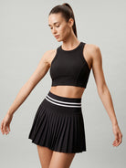 Women Knitted Nylon Yoga Sports Bras Sustainable Yoga Tops - BERLOOK