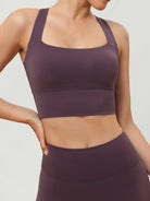 Women Knitted Nylon Yoga Sports Bras Sustainable Yoga Tops - BERLOOK