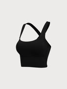 Women Knitted Nylon Yoga Sports Bras Sustainable Yoga Tops - BERLOOK