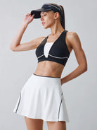 Women Knitted Nylon Yoga Sports Bras Sustainable Yoga Tops - BERLOOK
