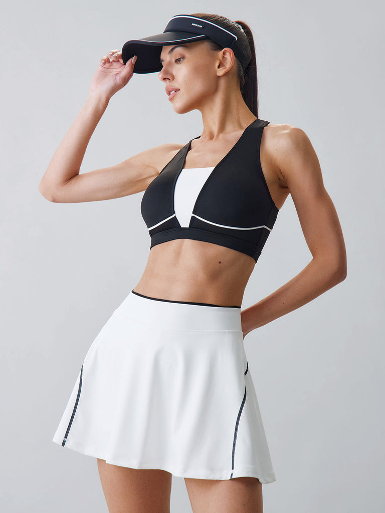 Women Knitted Nylon Yoga Sports Bras Sustainable Yoga Tops - BERLOOK