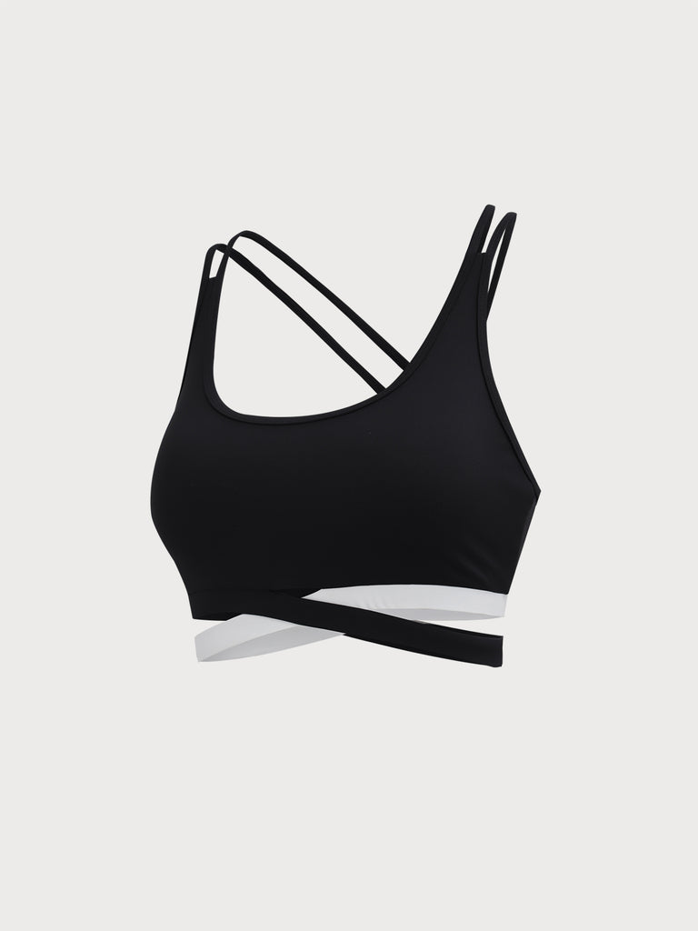 Women Knitted Nylon Yoga Sports Bras Sustainable Yoga Tops - BERLOOK