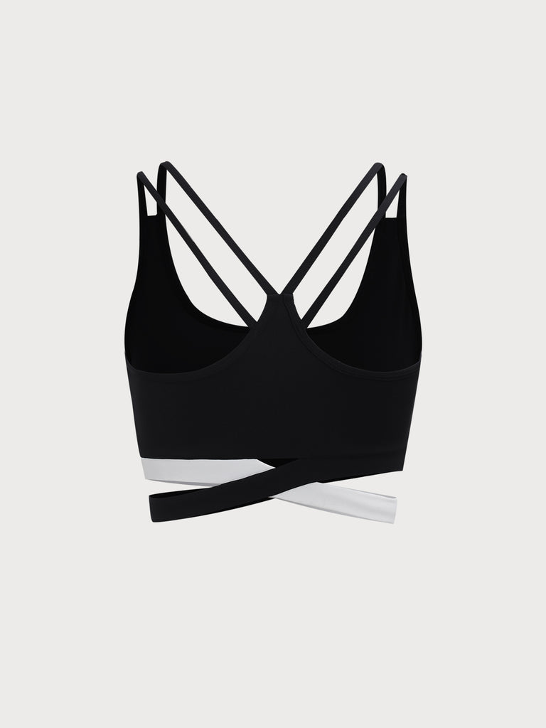 Women Knitted Nylon Yoga Sports Bras Sustainable Yoga Tops - BERLOOK