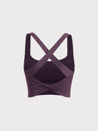Women Knitted Nylon Yoga Sports Bras Sustainable Yoga Tops - BERLOOK