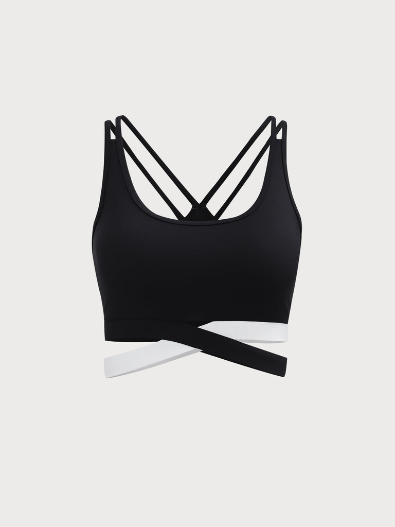 Women Knitted Nylon Yoga Sports Bras Sustainable Yoga Tops - BERLOOK