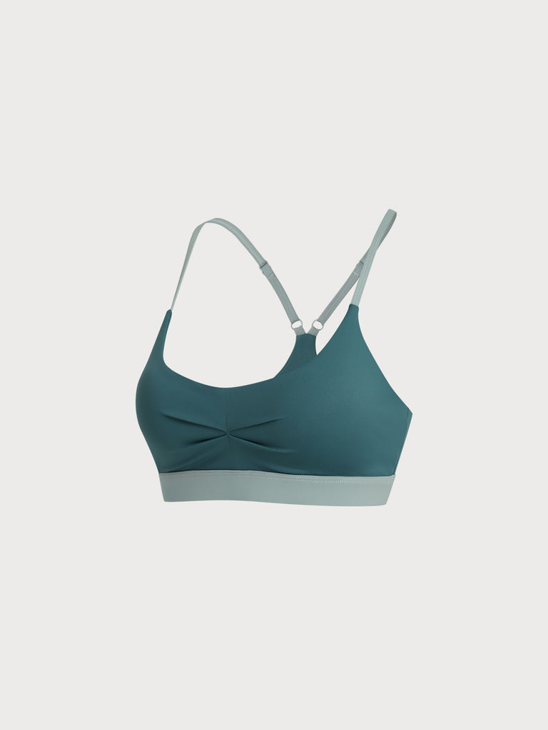 Women Knitted Nylon Yoga Sports Bras Sustainable Yoga Tops - BERLOOK