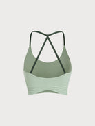 Women Knitted Nylon Yoga Sports Bras Sustainable Yoga Tops - BERLOOK
