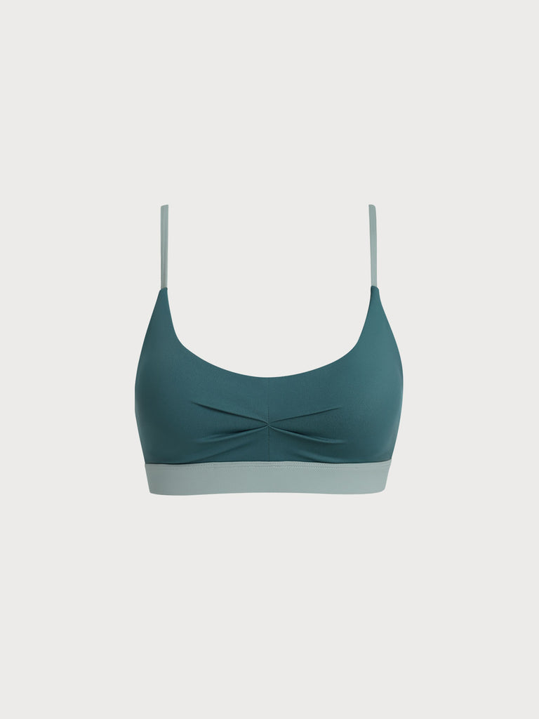 Women Knitted Nylon Yoga Sports Bras Sustainable Yoga Tops - BERLOOK