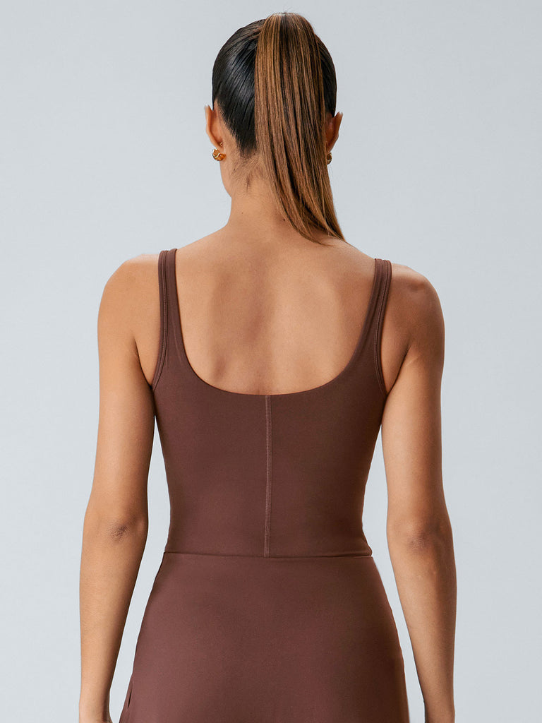 Women Knitted Nylon Yoga Tank Tops Sustainable Yoga Tops - BERLOOK
