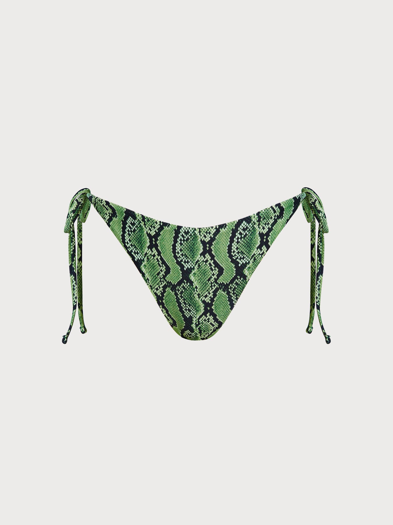 Women Knitted Polyamide Printed Bikini Bottoms Green Sustainable Bikinis - BERLOOK
