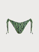 Women Knitted Polyamide Printed Bikini Bottoms Green Sustainable Bikinis - BERLOOK