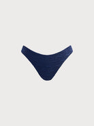Women Knitted Polyester Bikini Bottoms Blue Sustainable Bikinis - BERLOOK