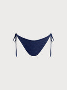 Women Knitted Polyester Bikini Bottoms Blue Sustainable Bikinis - BERLOOK