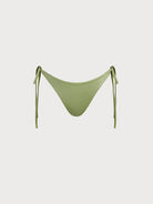 Women Knitted Polyester Bikini Bottoms Green Sustainable Bikinis - BERLOOK