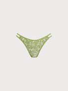 Women Knitted Polyester Bikini Bottoms Light Green Sustainable Bikinis - BERLOOK