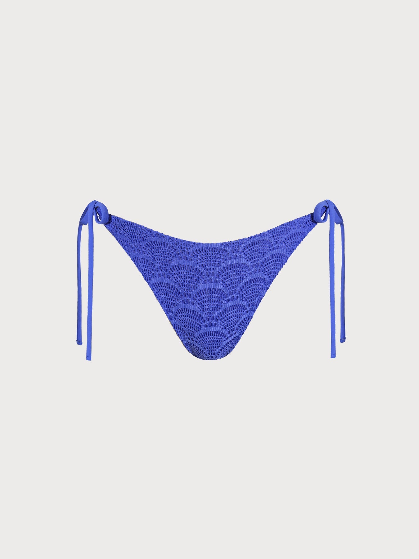 Women Knitted Polyester Bikini Bottoms Royal Blue Sustainable Bikinis - BERLOOK