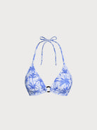 Women Knitted Polyester Bikini Tops Blue Sustainable Bikinis - BERLOOK