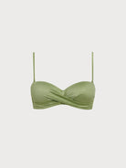 Women Knitted Polyester Bikini Tops Green Sustainable Bikinis - BERLOOK