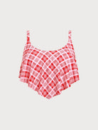 Women Knitted Polyester Bikini Tops Red Sustainable Plus Size Tankinis - BERLOOK