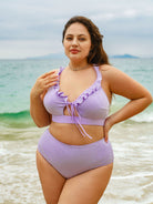 Women Knitted Polyester Bikini Tops Sustainable Plus Size Bikinis - BERLOOK