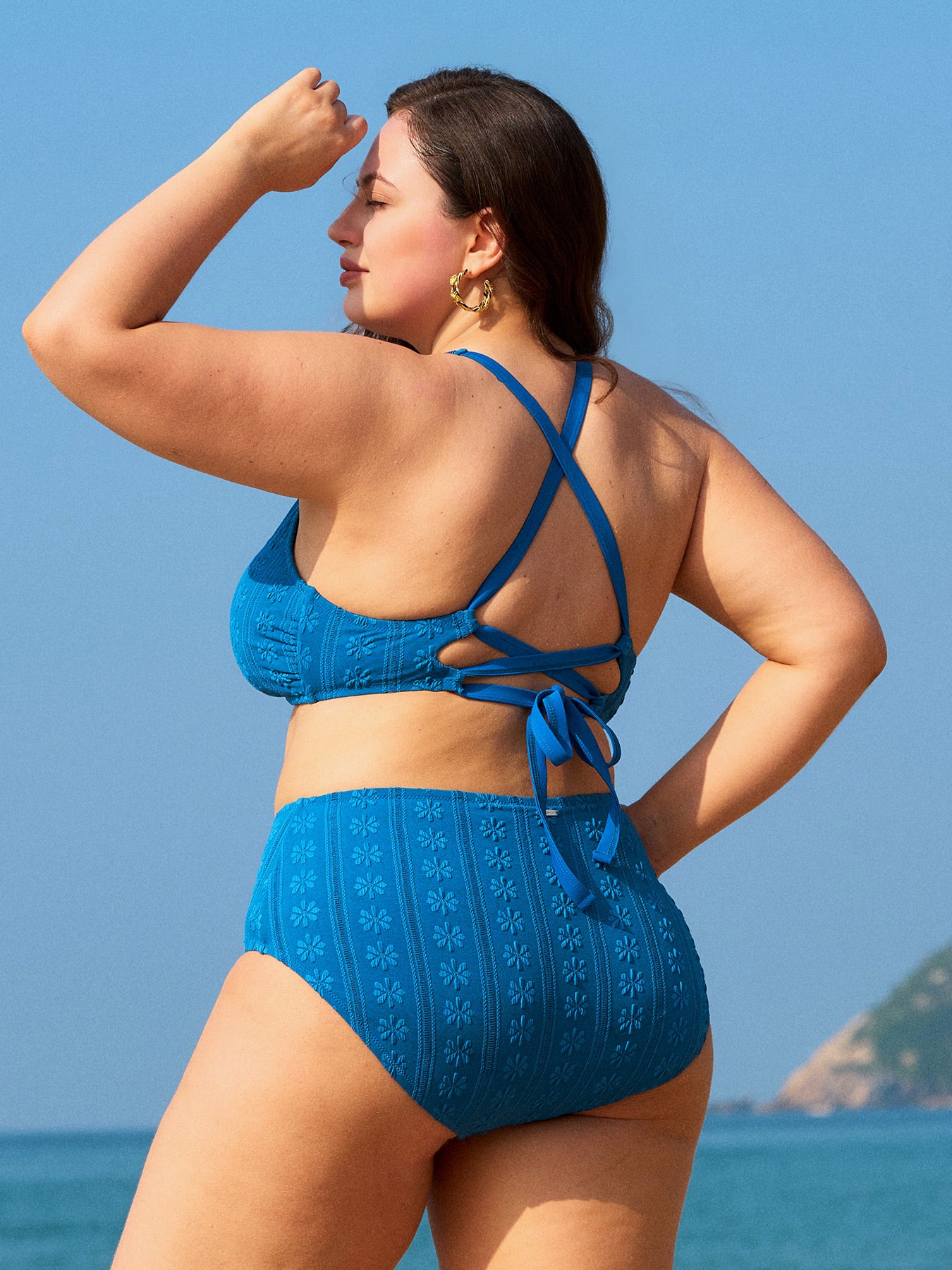 Women Knitted Polyester Bikini Tops Sustainable Plus Size Bikinis - BERLOOK