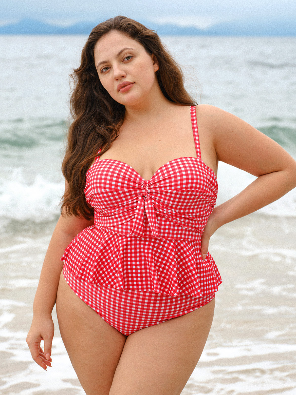 Women Knitted Polyester Bikini Tops Sustainable Plus Size Bikinis - BERLOOK