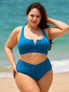 Women Knitted Polyester Bikini Tops Sustainable Plus Size Bikinis - BERLOOK