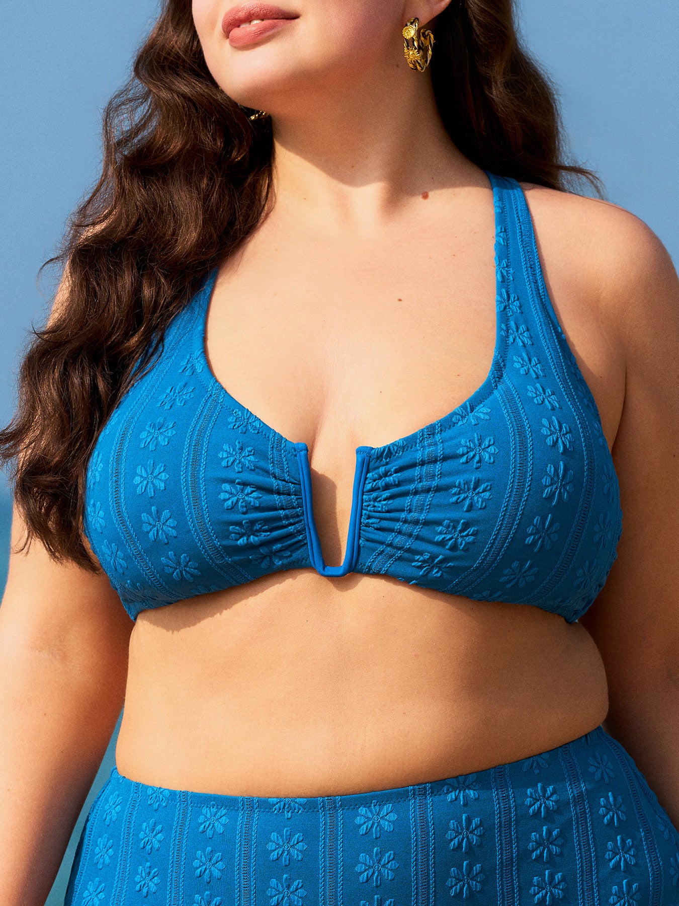 Women Knitted Polyester Bikini Tops Sustainable Plus Size Bikinis - BERLOOK