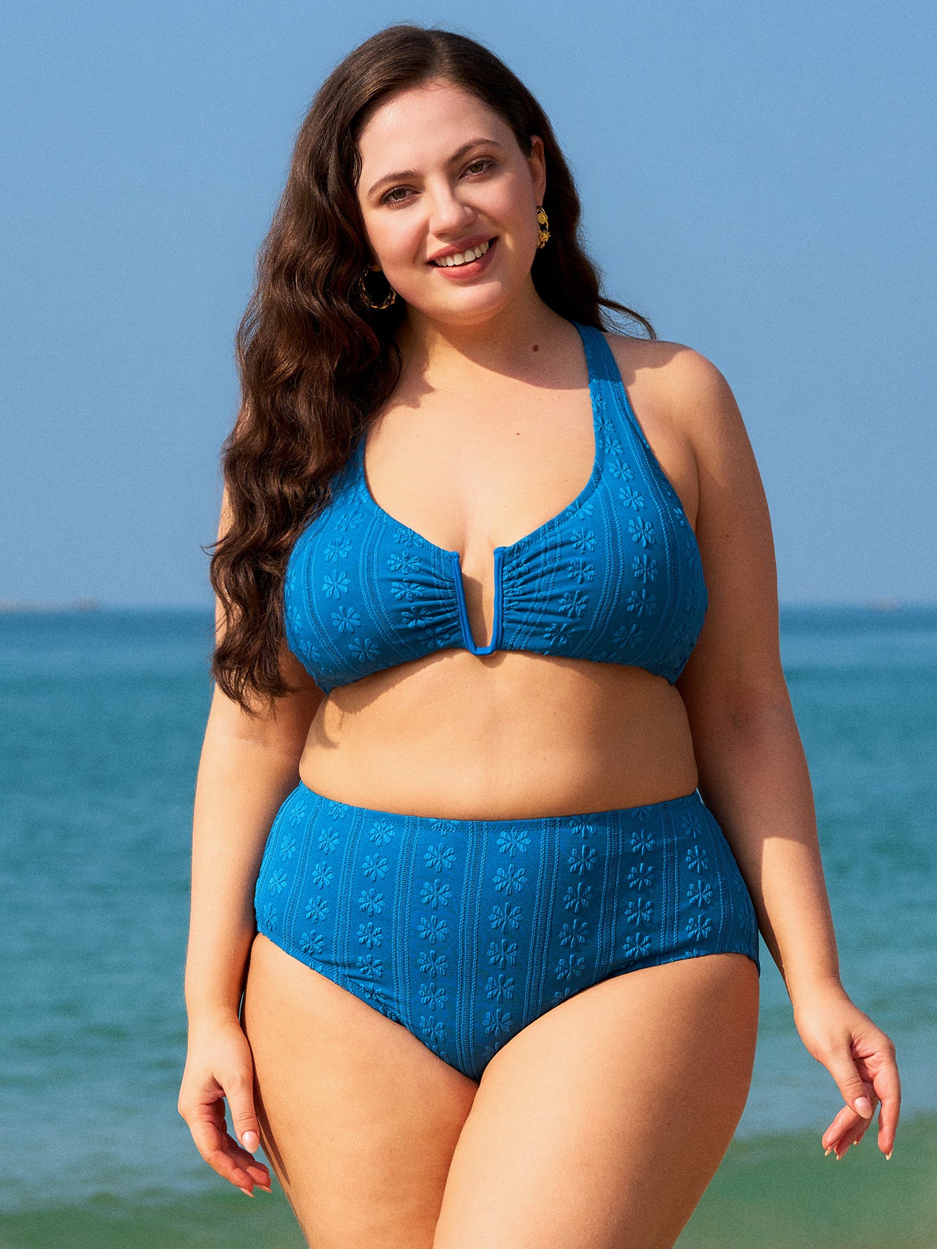 Women Knitted Polyester Bikini Tops Sustainable Plus Size Bikinis - BERLOOK