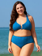 Women Knitted Polyester Bikini Tops Sustainable Plus Size Bikinis - BERLOOK
