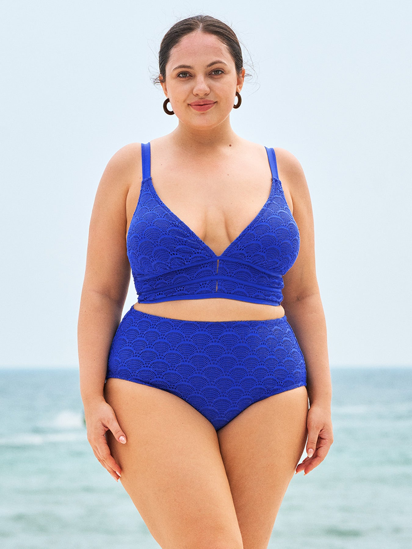Women Knitted Polyester Bikini Tops Sustainable Plus Size Tankinis - BERLOOK