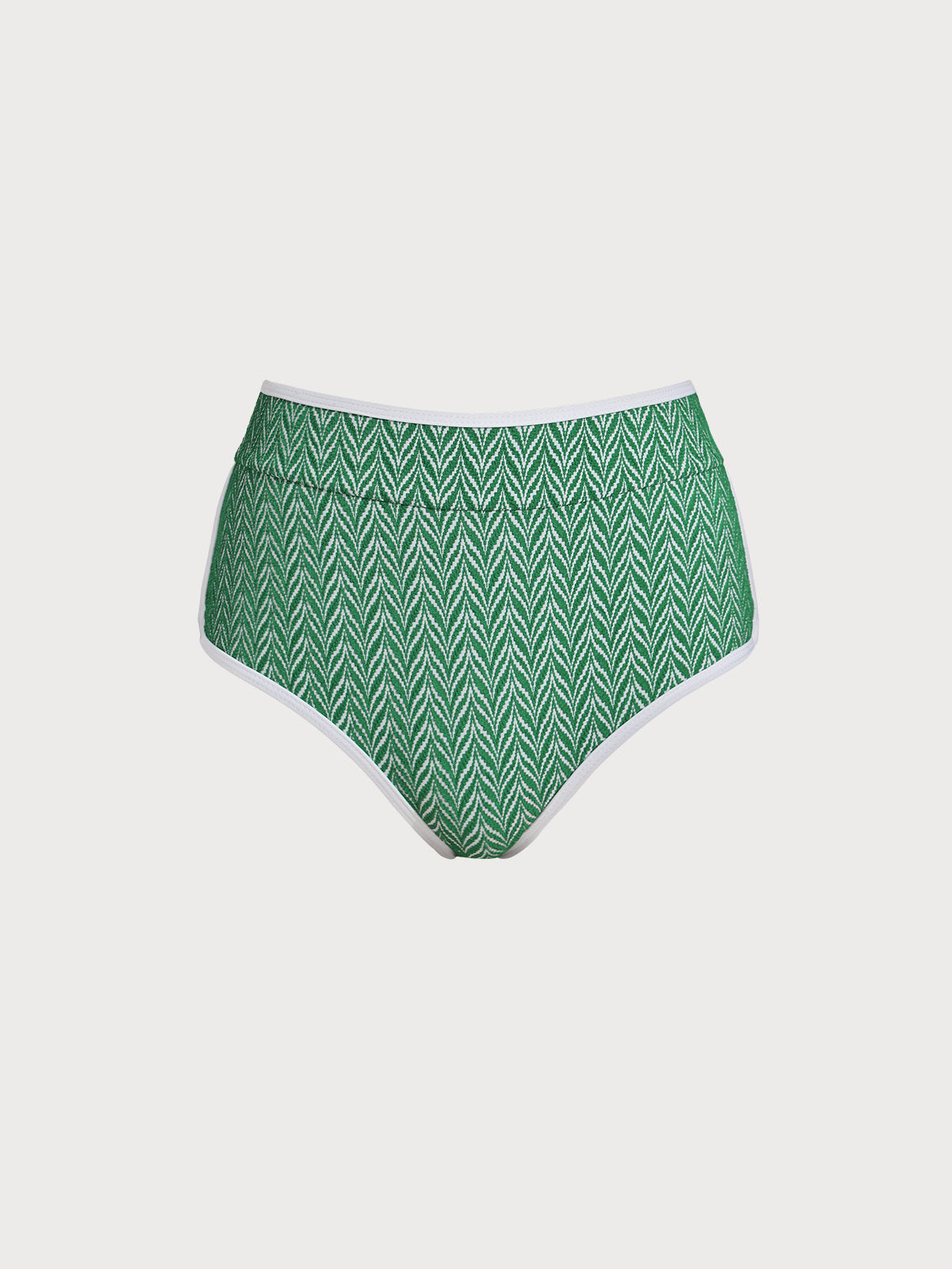 Women Knitted Polyester Blended Bikini Bottoms Dark Green Sustainable Surfing Clothes - BERLOOK